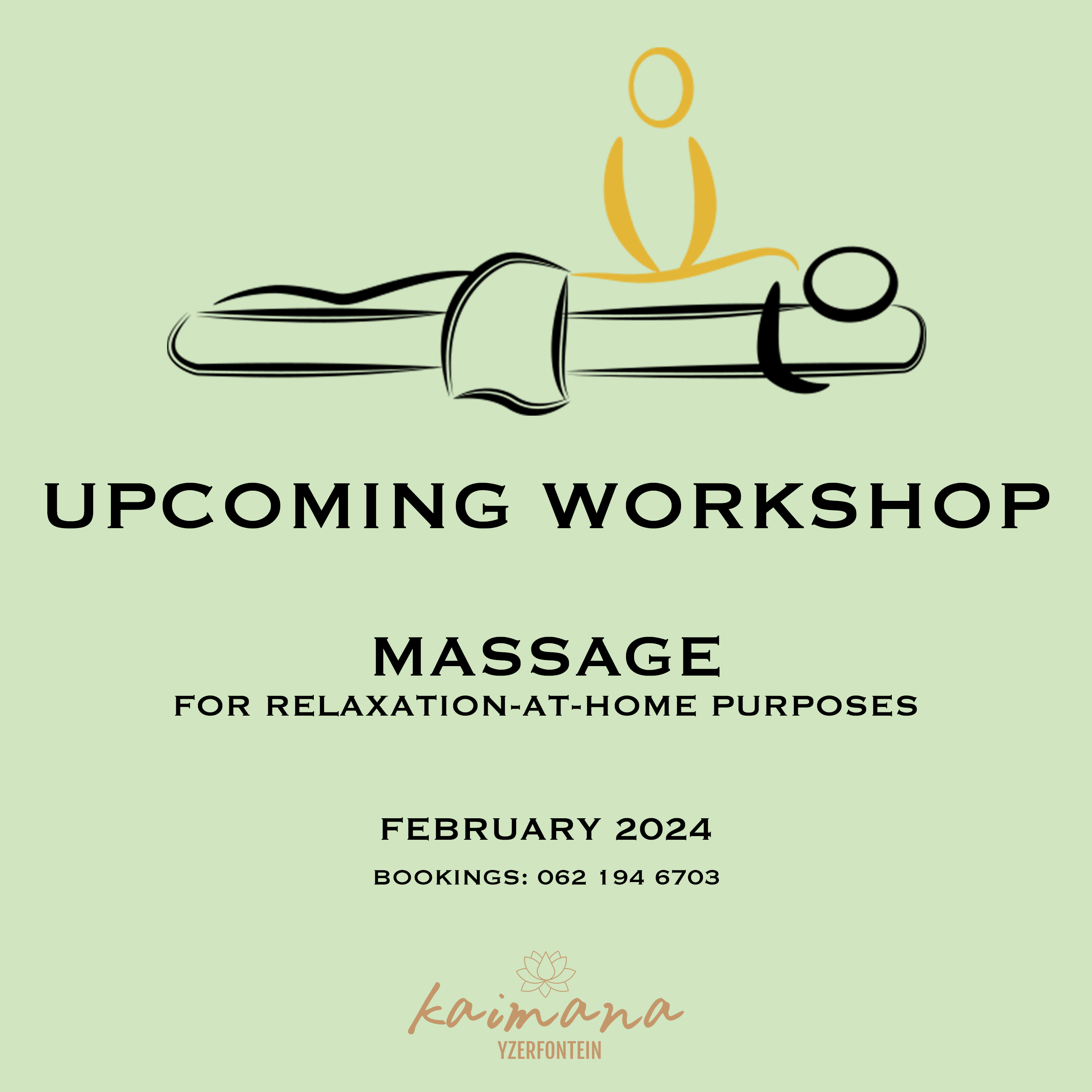 Kaimana Workshop - Massage Feb 2024